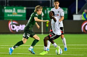 Jens Petter Hauge i kampen mot Odd på bortebane i 2019.