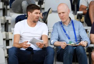 Steven Gerrard og Gregg Broughton under UEFA Pro lisens-kurset. 