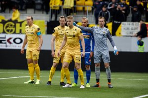 Martin Bjørnbak, Brede Moe, Kristian Aardal Opseth og Ricardo Friedrich mot Sandefjord på Aspmyra.