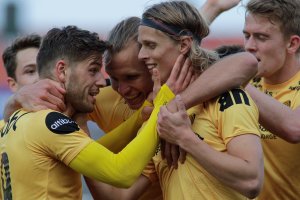 Philip Zinckernagel, Martin Bjørnbak, Ulrik Saltnes og Kristian Fardal Opseth mot Ranheim.