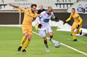 Brede Moe i kampen mot Haugesund hjemme i 2019. Kamp. 