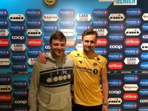 Sportslig leder Aasmund Bjørkan og Ole Amund Sveen.