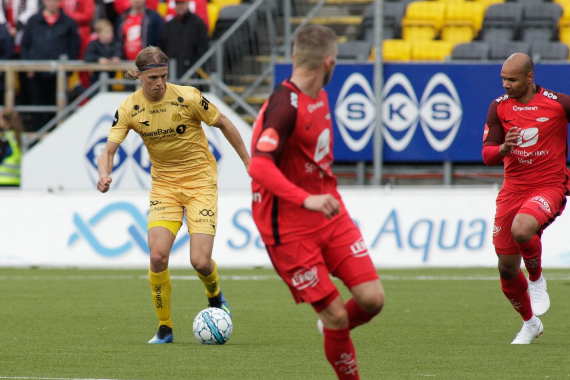 Ulrik Saltnes under kampen mellom Bodø/Glimt og Brann.