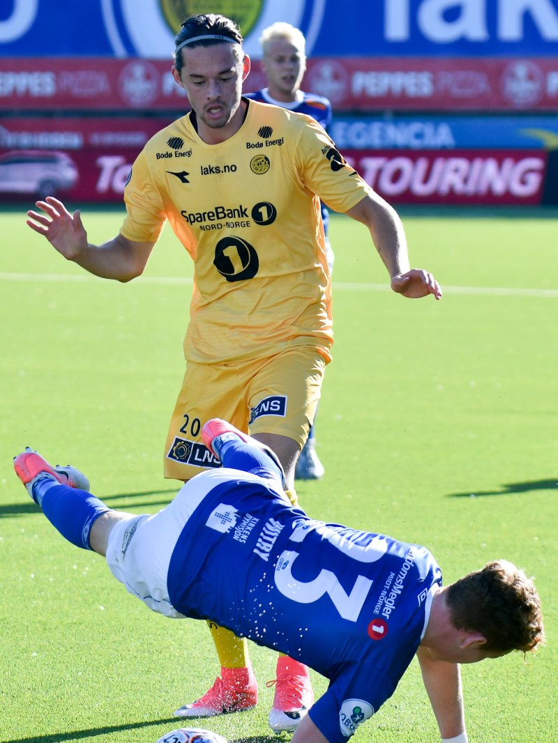 Amor Layouni fikk sin debut for Glimt i 3-3-oppgjøret mot Ranheim i juli. Foto: Kent Even Grundstad