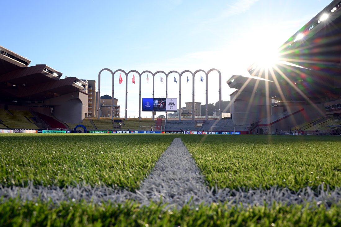MONACO, MONACO - OCTOBER 22: General view inside the stadium prior to the UEFA Champions League 2025/26 League Phase MD3 match between AS Monaco and Tottenham Hotspur at Stade Louis II on October 22, 2025 in Monaco, Monaco. (Photo by Mattia Ozbot - UEFA/UEFA via Getty Images)