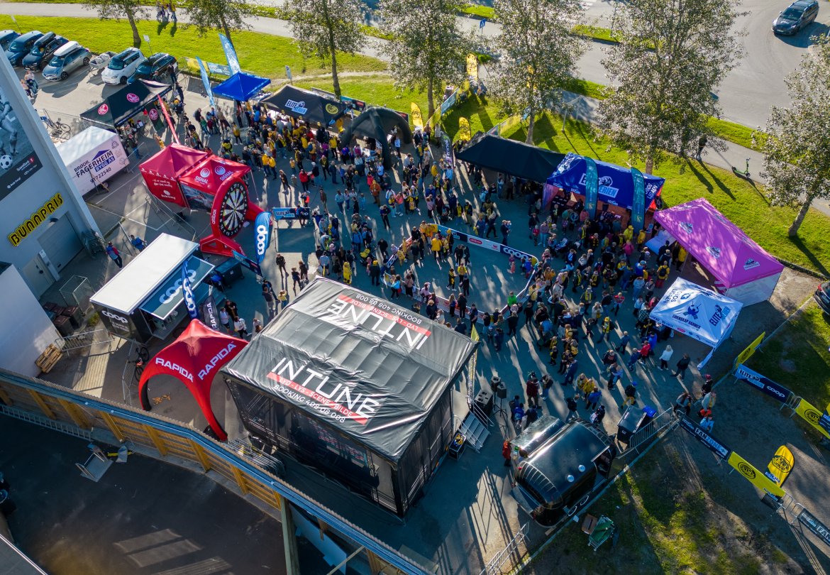 Fanzone før Molde-kampen på Aspmyra 2022. Fanzone+.