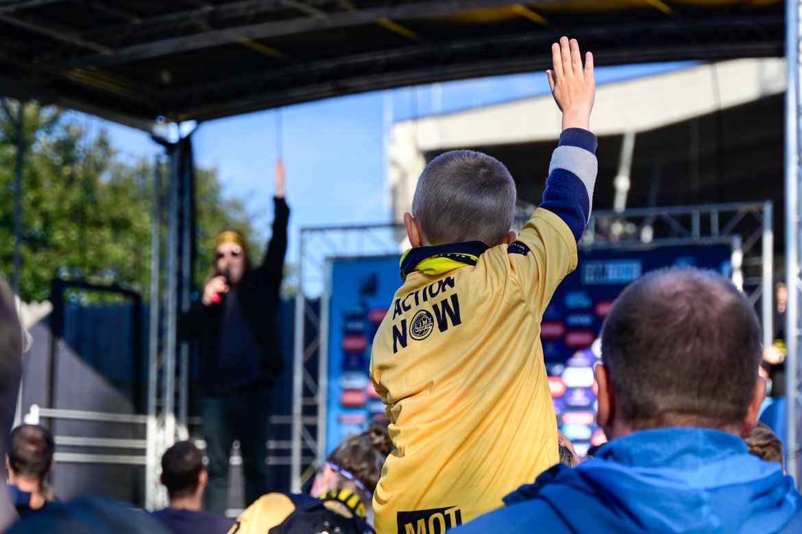 Fanzone før Molde-kampen på Aspmyra 2022. Fanzone+.