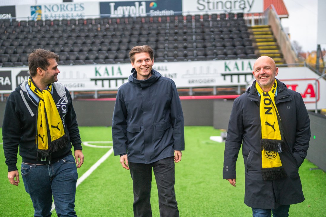 Arrangementsansvarlig i Bodø/Glimt Kvinner, Samson Vonen hadde et planleggingsmøte med Salten Aqua inn mot den kommende kampen.