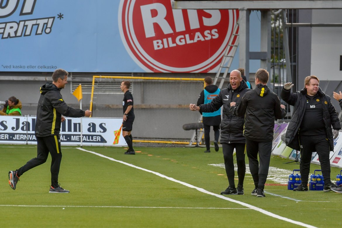 Glede på benken da Bodø/Glimt satt inn det første målet mot Odd.