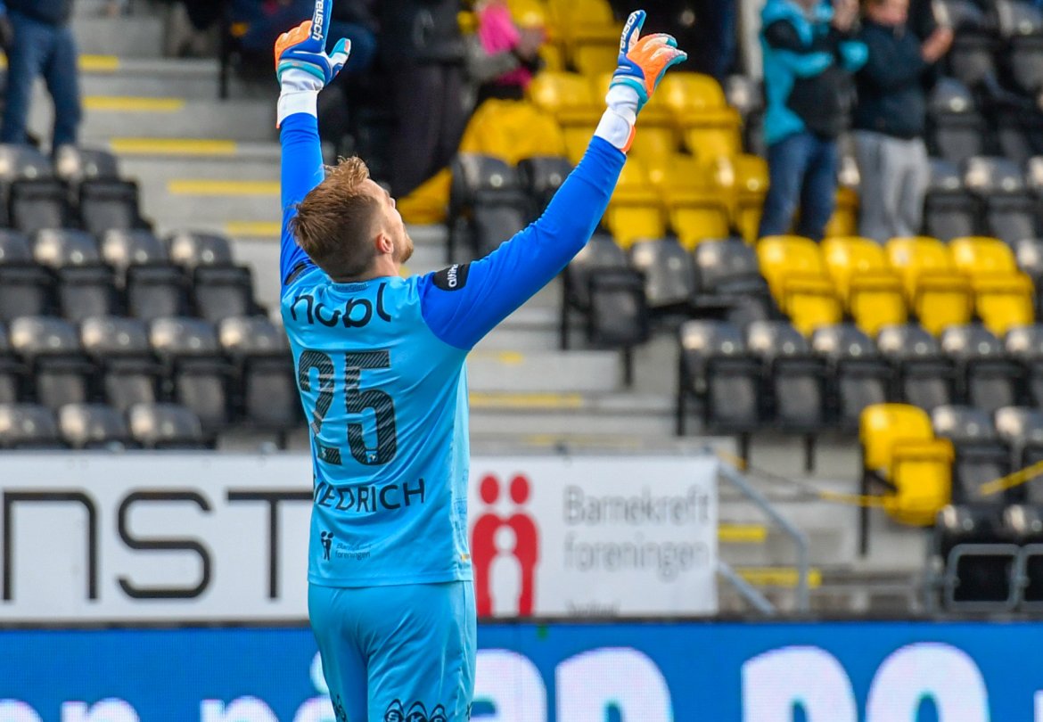 Ricardo Friedrich glad etter scoringen mot Odd. 