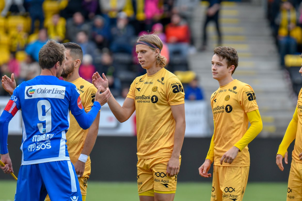 Ulrik Saltnes og Håkon Evjen før kampen mot Sandefjord.