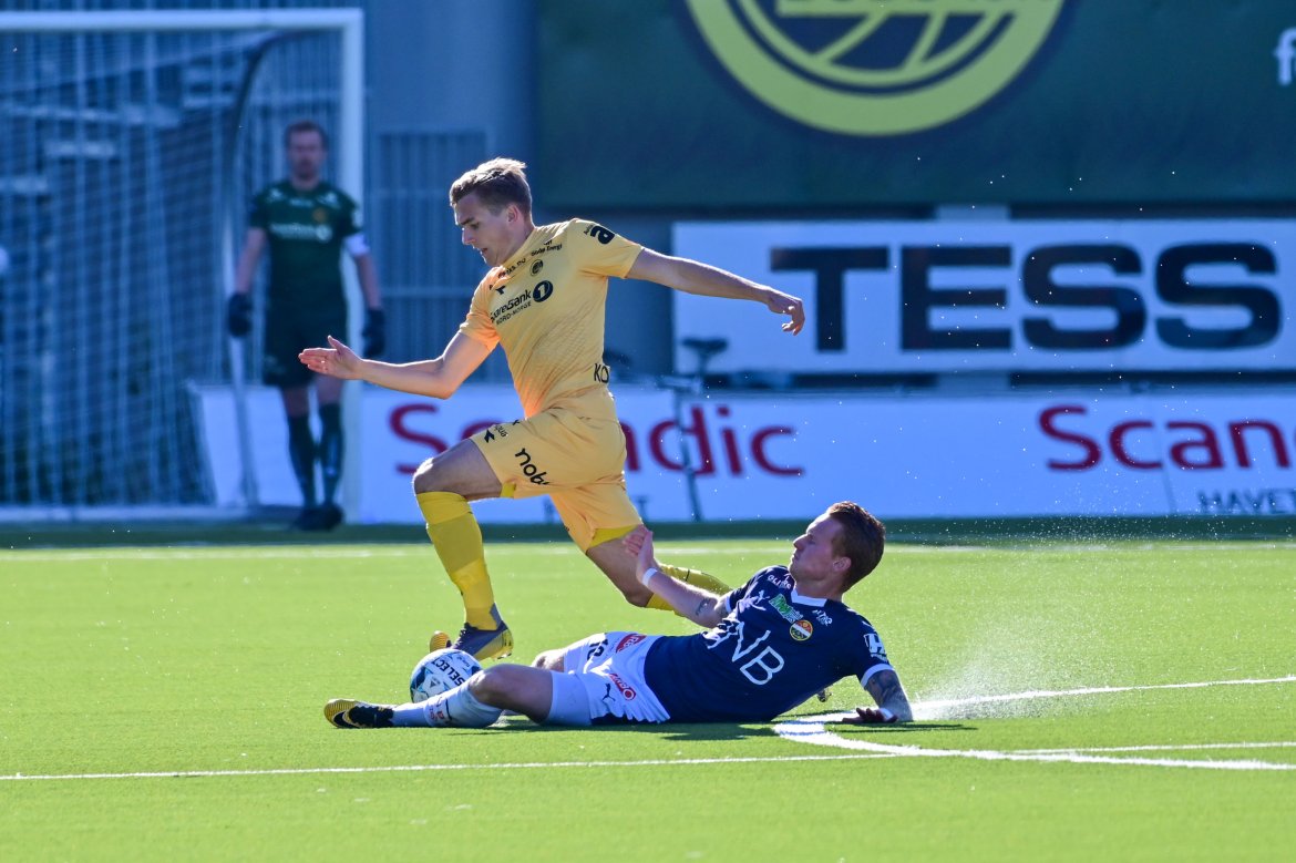 Morten Konradsen under kampen mot Strømsgodset.