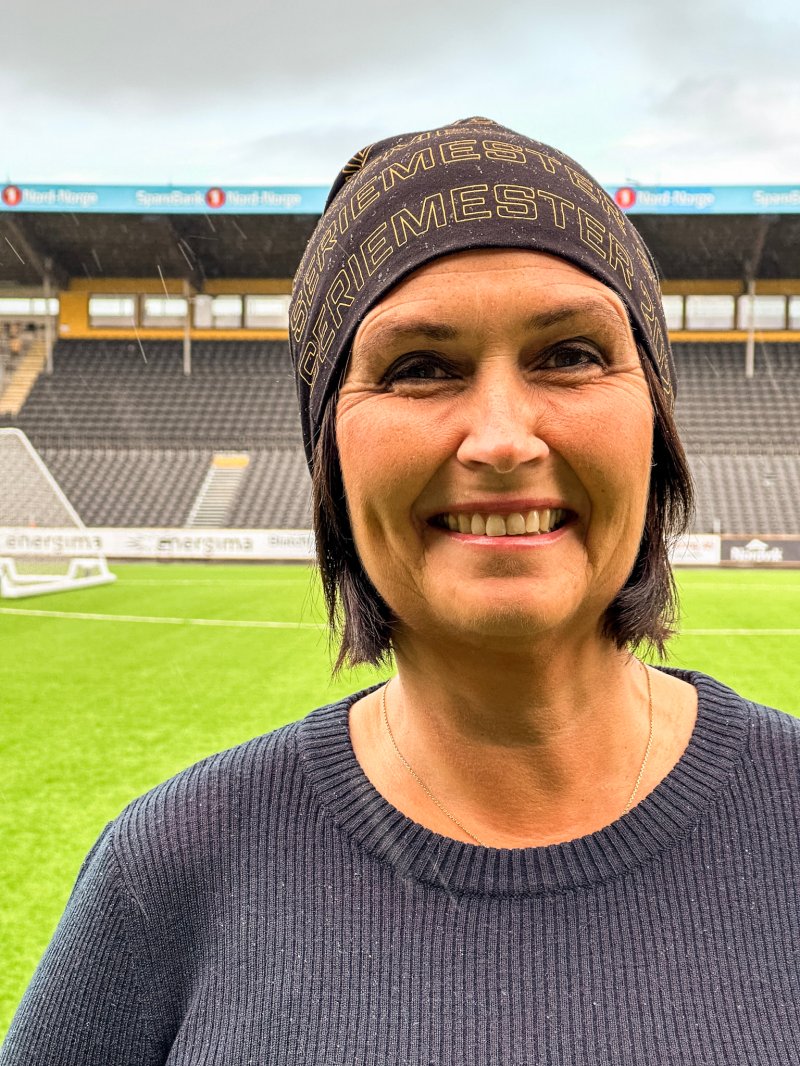 Glimts syerske Ruth Jensaas med den nye supporterlua